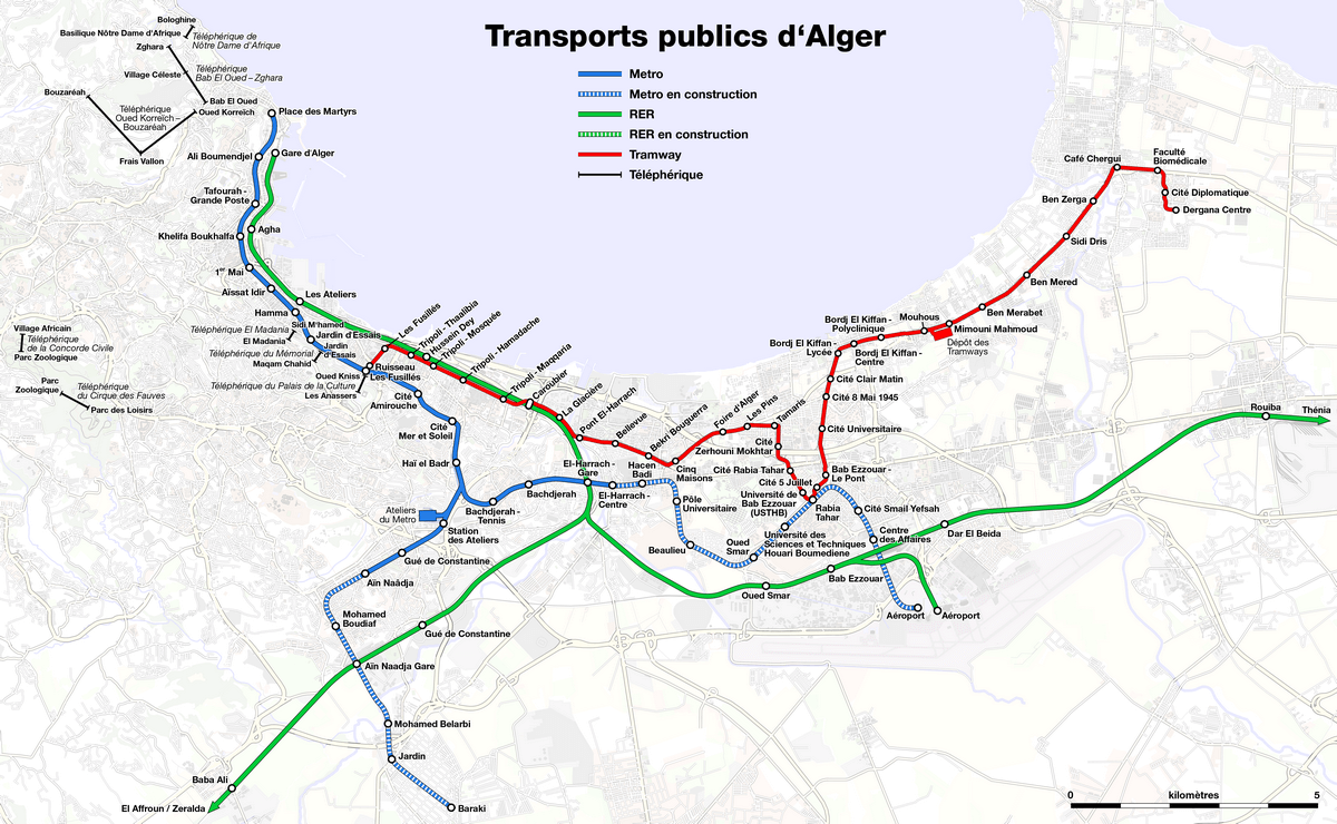 Algiers metro map