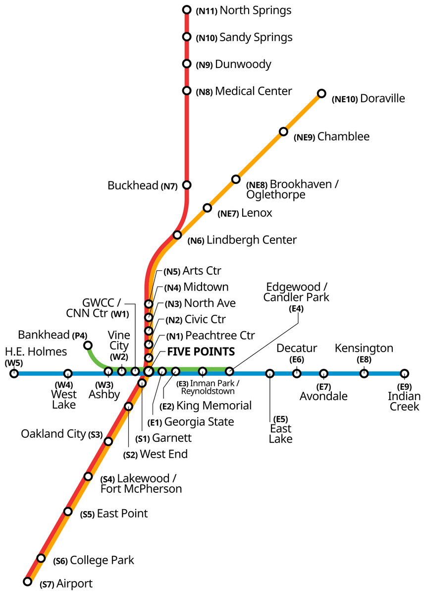 Atlanta subway map