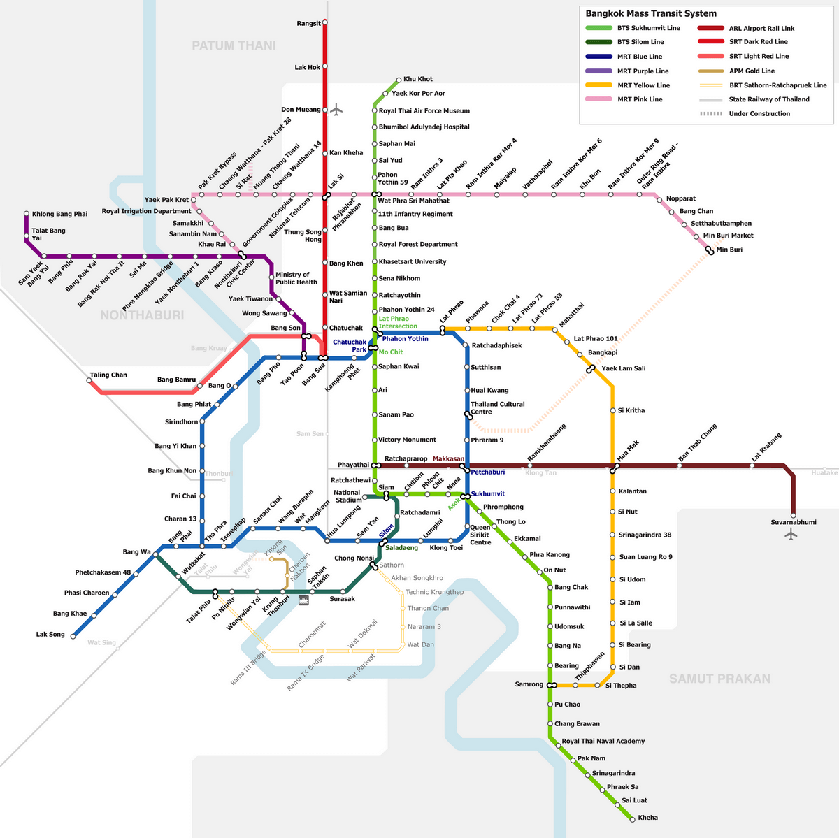 Bangkok metro map