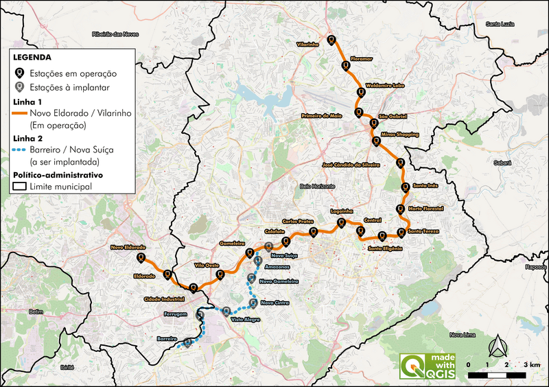 Belo Horizonte Metro Map