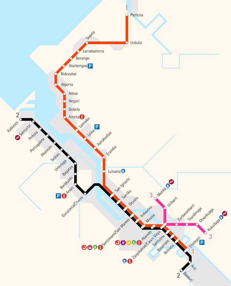Bilbao metro map