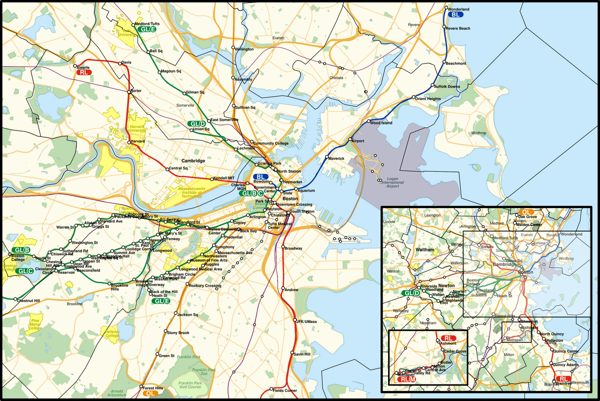 Boston subway map