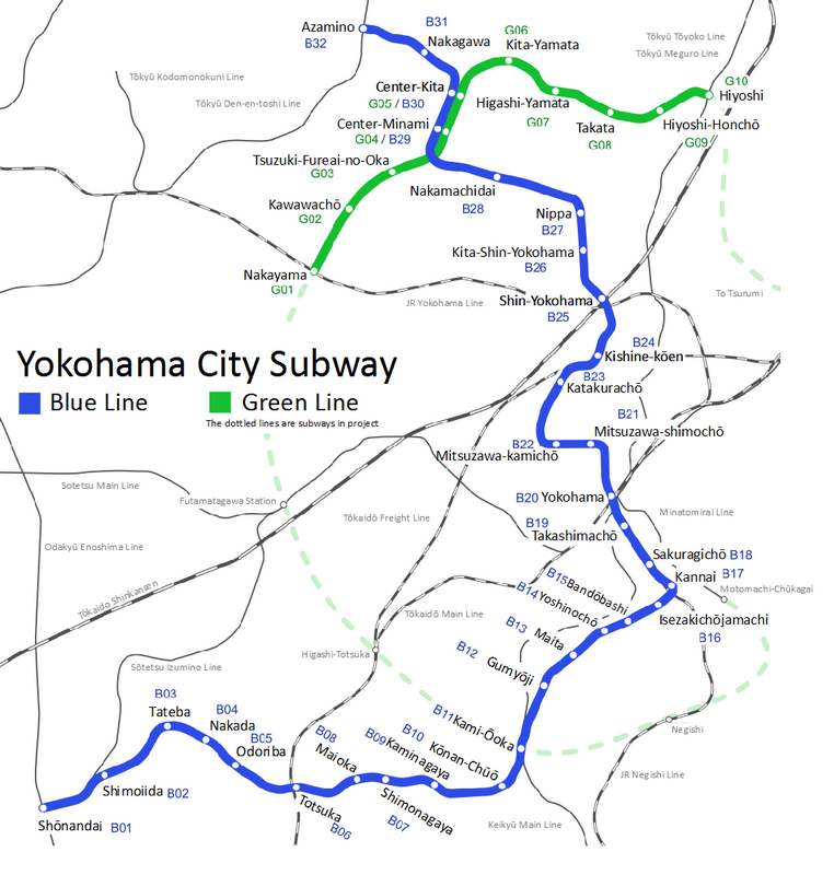 Yokohama metro map